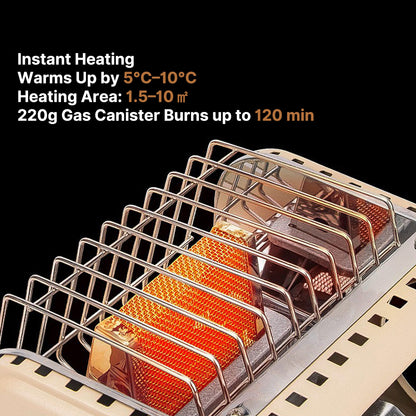 1200W Portable Butane Camping Heater & Warmer