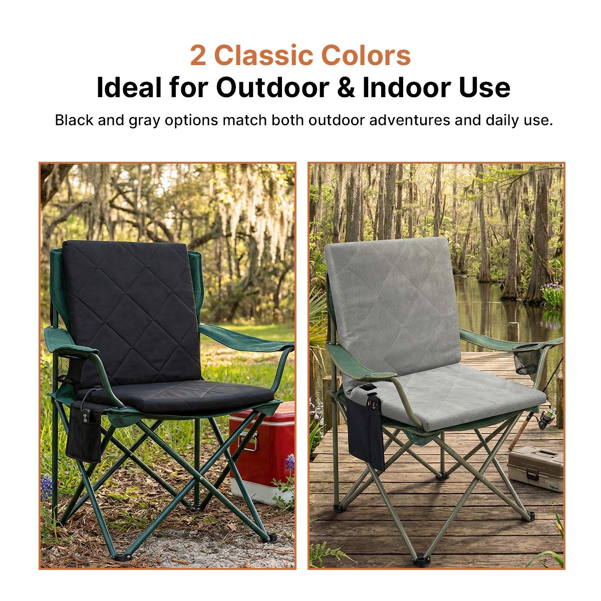 Heated Seat Cushion – All-Season 3 Gear Foldable for Camping Fishing Hiking | Traverseon