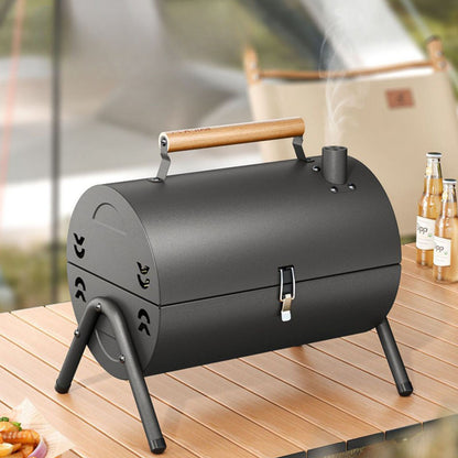 Portable Folding Charcoal Grill – 3-5 People Dual-Zone Roasting for Camping & Picnics