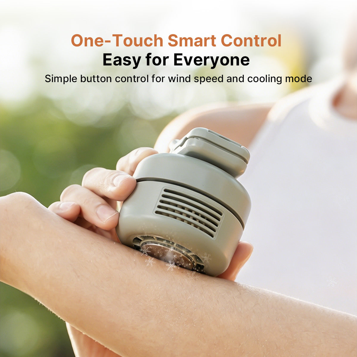 Portable Neck Cooling Fan – 1800mAh 3-Speed Icy Semiconductor Fan Outdoor | Traverseon