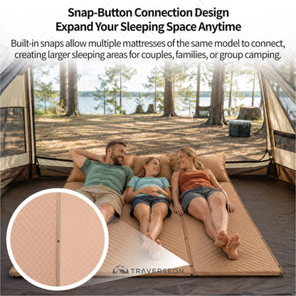 Automatic Inflatable Camping Mattress – Moisture-Proof,Back-Support,Portable|Traverseon