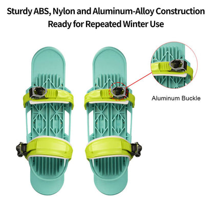 Ski Snow Skates – Mini Short Adjustable Bindings Adult Kids Portable Snow Skiing | Traverseon