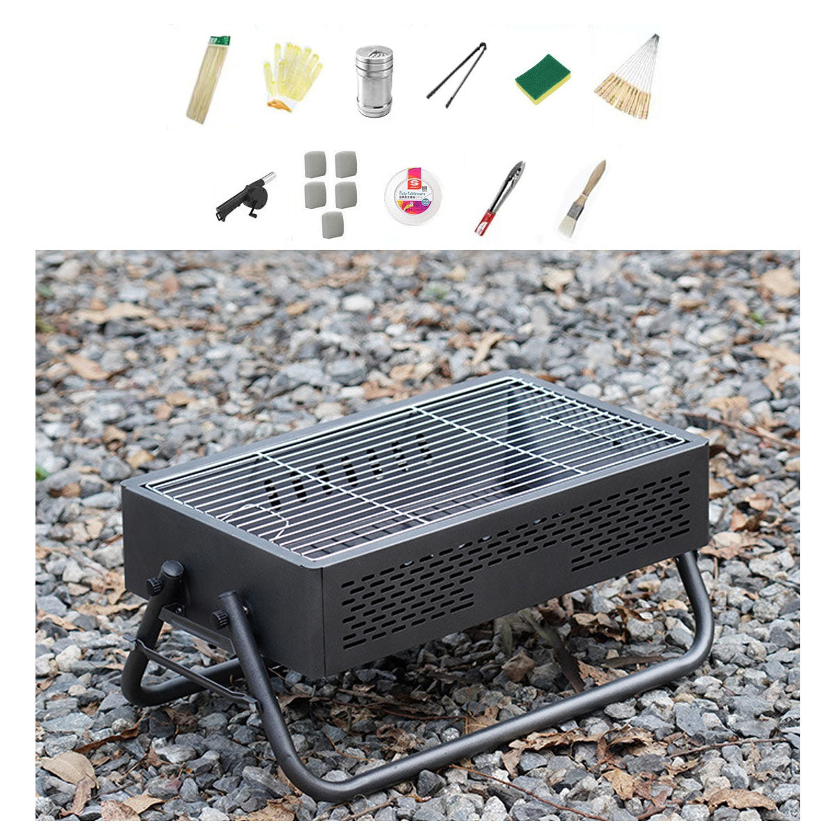 Portable Smokeless BBQ Grill – Foldable 27cm Wide for 5+ People | Traverseon