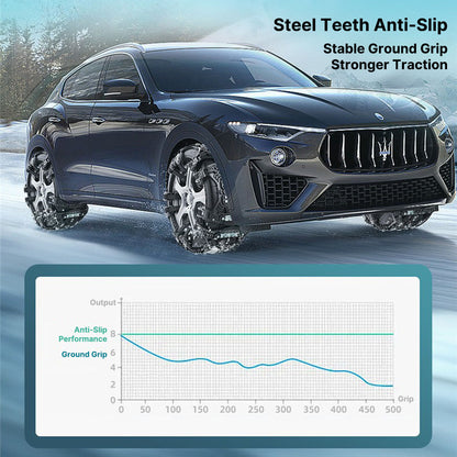 Winter Tire Snow Chain - No Jack Easy Install All-Terrain Traction