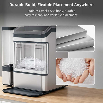 Commercial Portable Ice Maker – 17KG/38LB Fast Self-Clean Countertop Ice Machine | Traverseon