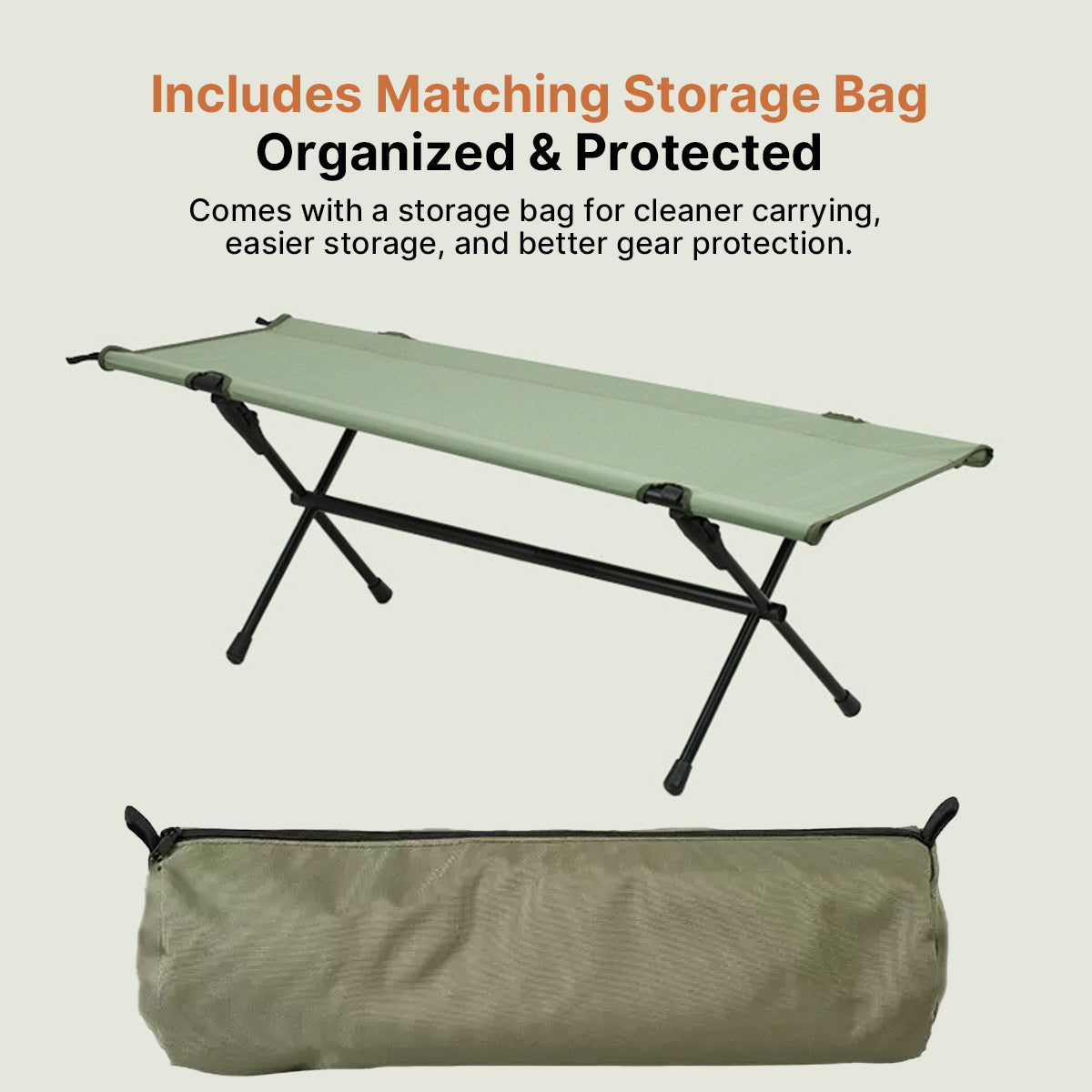 Double Folding Camping Bench – 440 lbs Lightweight Waterproof Outdoor| Traverseon