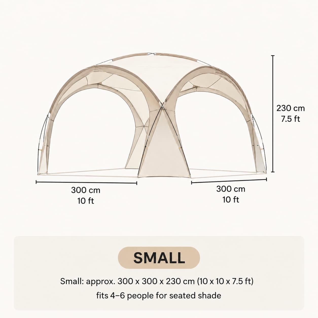 Family Dome Canopy Tent – 4–12 Person Sun Shelter, 10x10 & 14x14 ft | Traverseon
