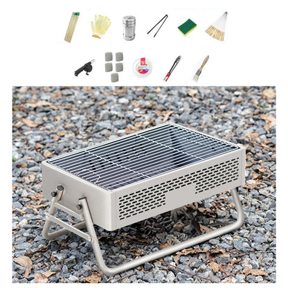 Portable Smokeless BBQ Grill – Foldable 27cm Wide for 5+ People | Traverseon