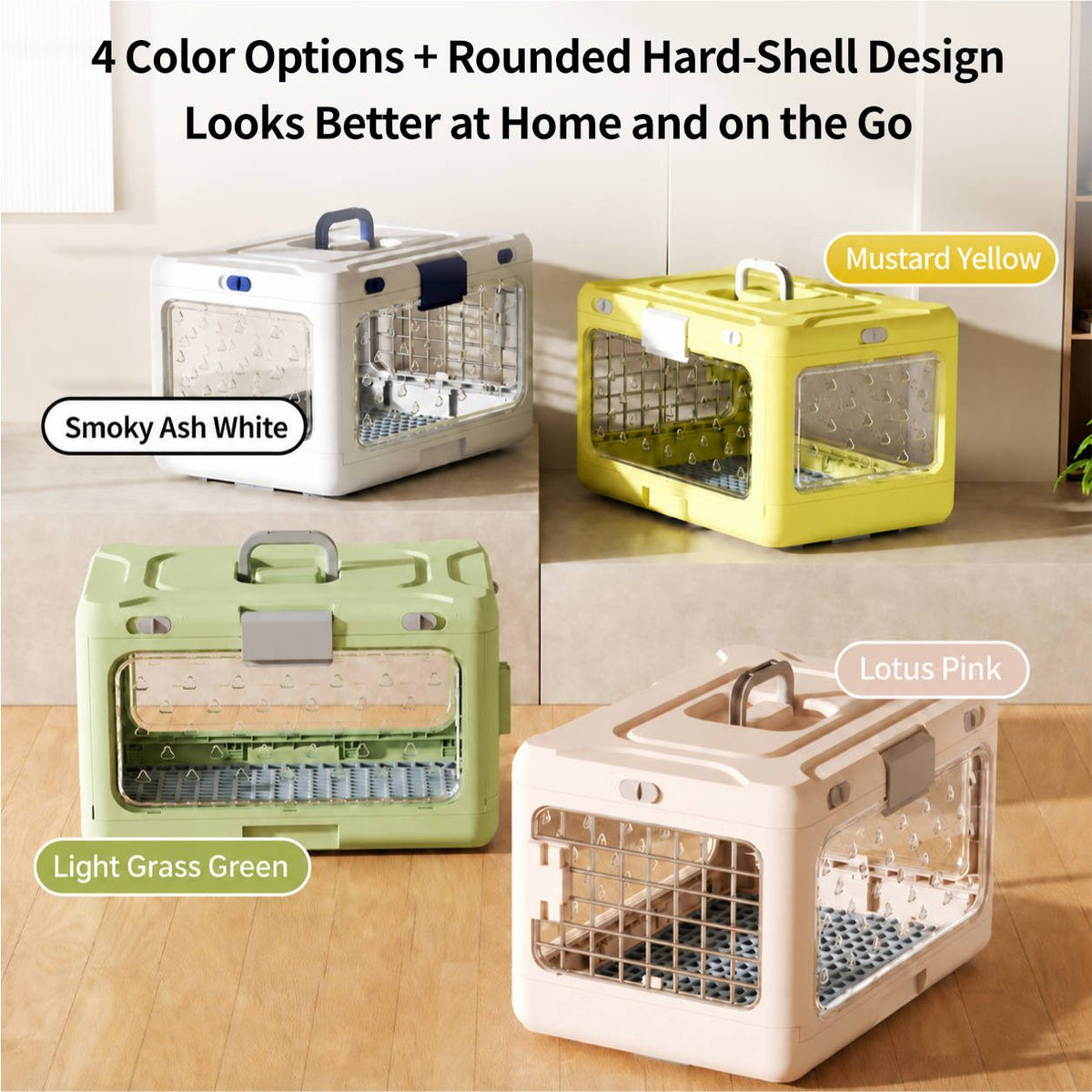 Top-Opening Foldable Pet Carrier – Hard-Sided Ventilated for Air Travel | Traverseon