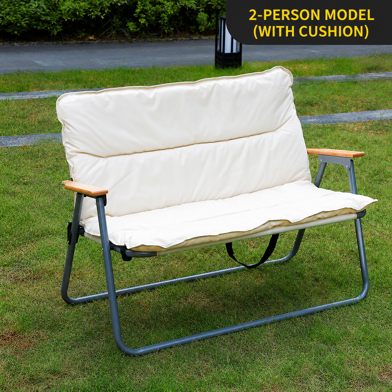 2-Person Padded Camping Loveseat – Foldable Outdoor Chair | Traverseon