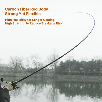 Carbon Fiber Telescopic Fishing Rod – Portable Lure Travel Pole