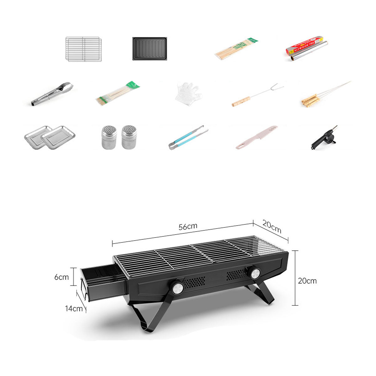 Portable Stainless Steel Grill – Foldable 3-7 People BBQ | Traverseon