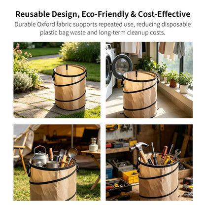Collapsible Garden Waste Bag – Reusable Yard Leaf Cleanup Bin | Traverseon
