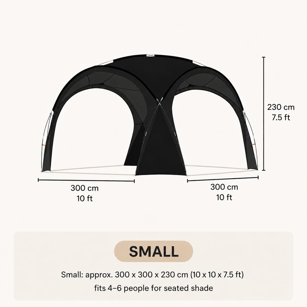 Family Dome Canopy Tent – 4–12 Person Sun Shelter, 10x10 & 14x14 ft | Traverseon