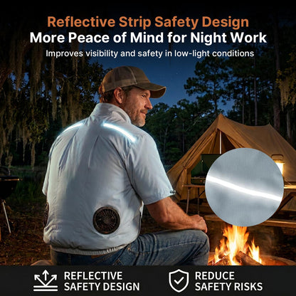 Cooling Workwear Fan Jacket – 5V/12V Outdoor Cooling Vest | Traverseon