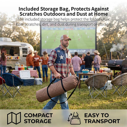 Double Camping Chair – 440lbs Heavy Duty with Cup Holder for Outdoor Camping| Traverseon