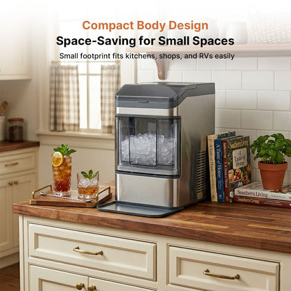 Countertop Ice Maker – 37Lbs 6Min Ice Auto-Clean Portable RV Camping | Traverseon