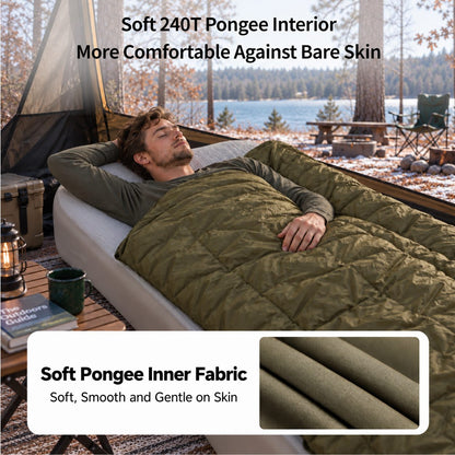 1P All-Season Sleeping Bag | Lightweight, WideFit Design for Outdoor Camping