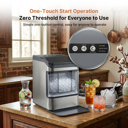 Countertop Ice Maker – 37Lbs 6Min Ice Auto-Clean Portable RV Camping | Traverseon