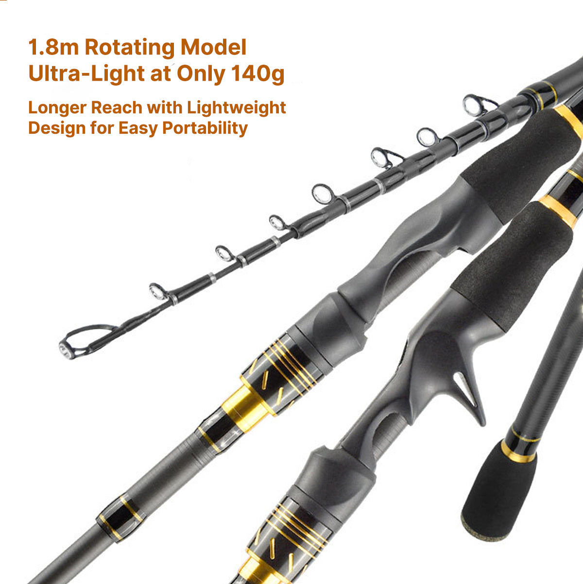 Carbon Fiber Telescopic Fishing Rod – Portable Lure Travel Pole