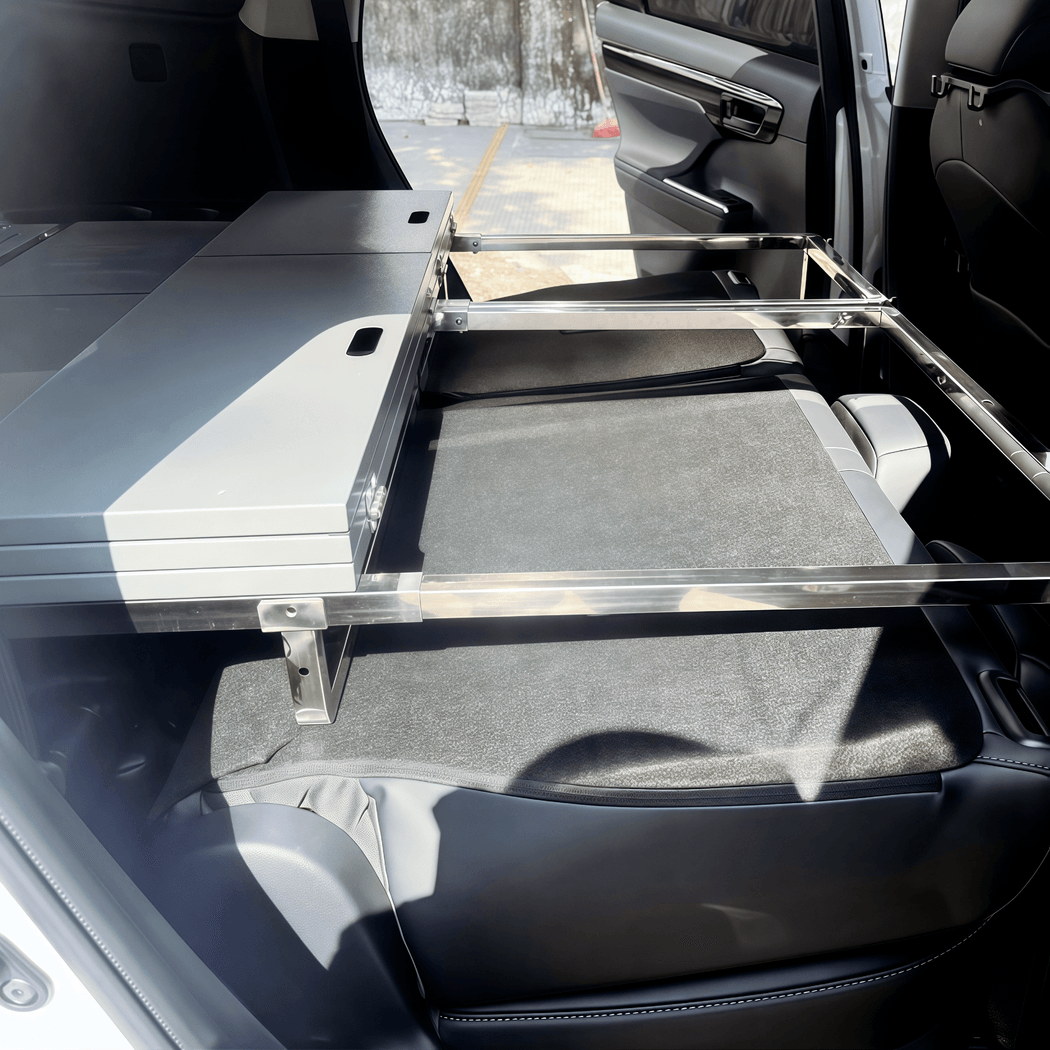 SUV sleeping platform kit mounting brackets for secure factory tie-down installation