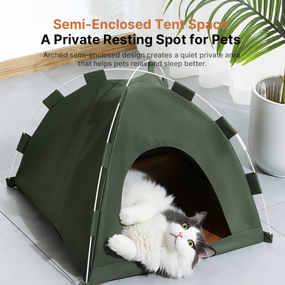 Cooling Pet Tent – 4 Sizes Washable Cat Bed w/ Mesh Cooling Mat Indoor Outdoor | Traverseon