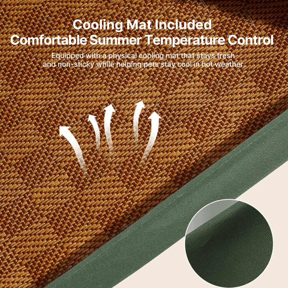 Cooling Pet Tent – 4 Sizes Washable Cat Bed w/ Mesh Cooling Mat Indoor Outdoor | Traverseon