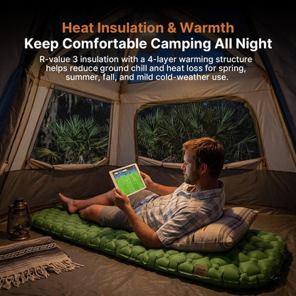 R3 Inflatable Sleeping Pad – Lightweight Insulated Camping Mat | Traverseon