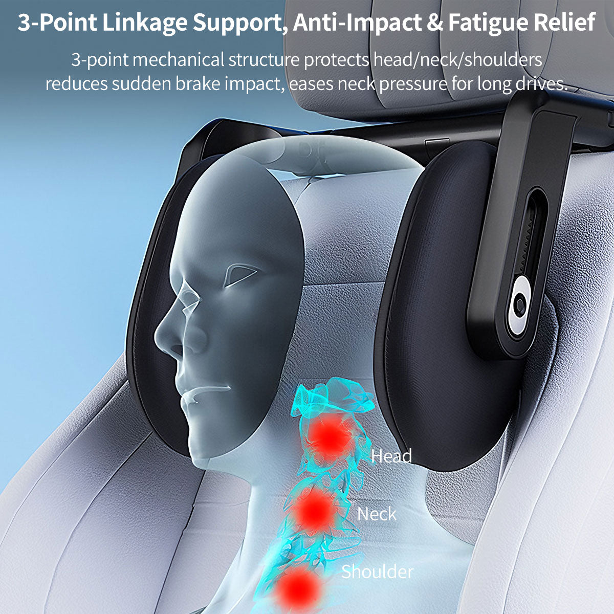 Car Headrest Neck Support – Adjustable Comfort for Travel & Sleep | Traverseon