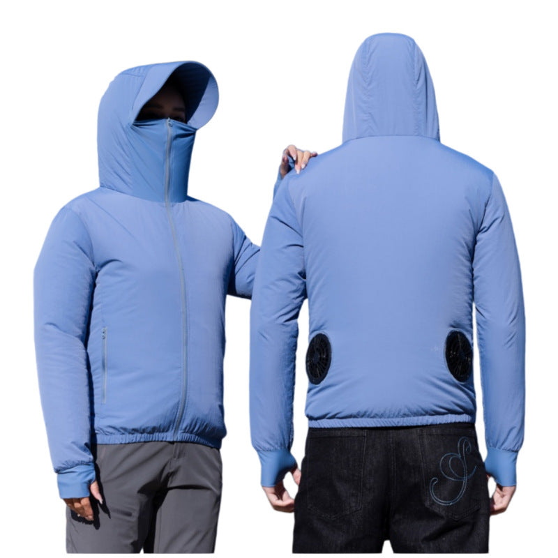 Cooling Fan Sun Protection Jacket – UPF50+ USB Outdoor Hoodie | Traverseon
