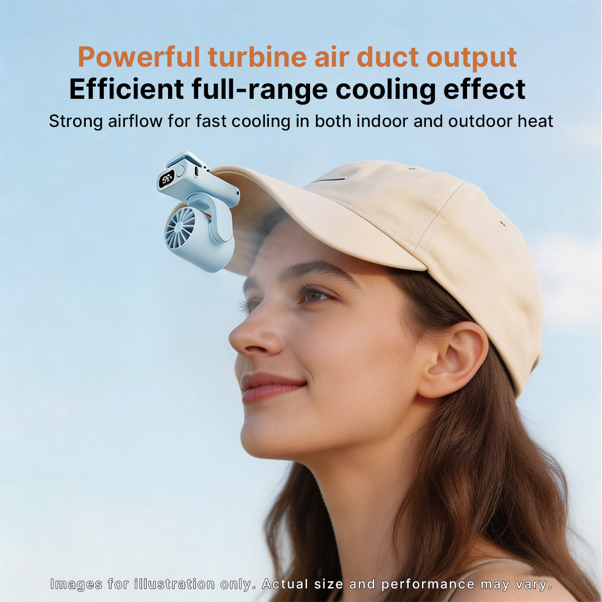 Portable Clip-On Mini Fan – 1200mAh Type-C 5-Speed Stepless Rotatable Quiet Turbo For Outdoor Camping Travel Office | Traverseon