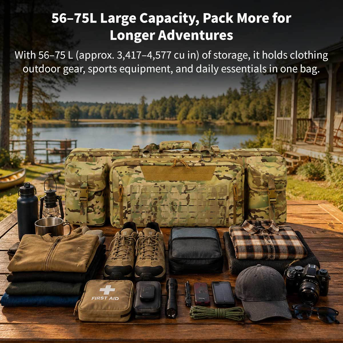 75L Oxford Travel Backpack – Waterproof Large Capacity Laptop Bag | Traverseon