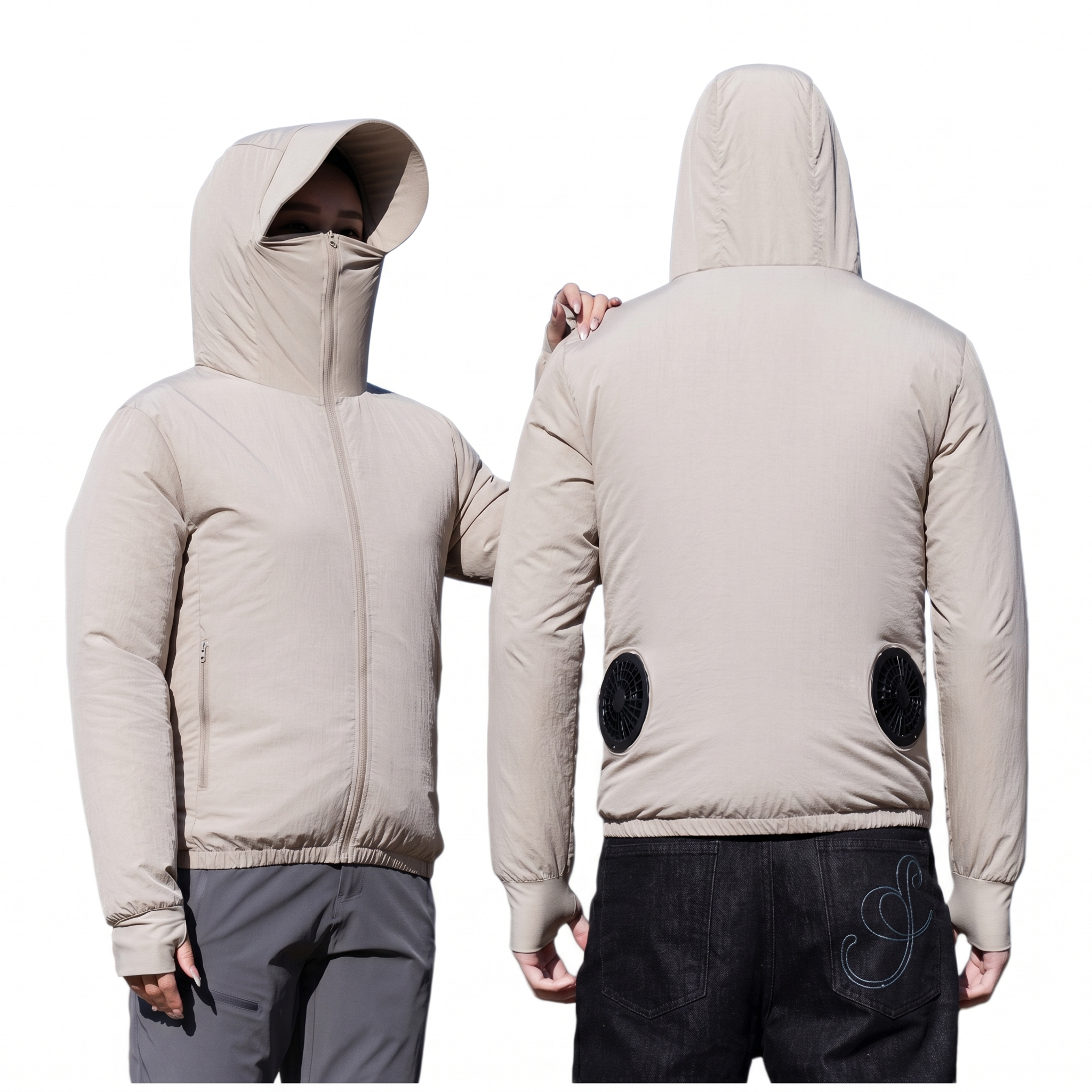 Cooling Fan Sun Protection Jacket – UPF50+ USB Outdoor Hoodie | Traverseon