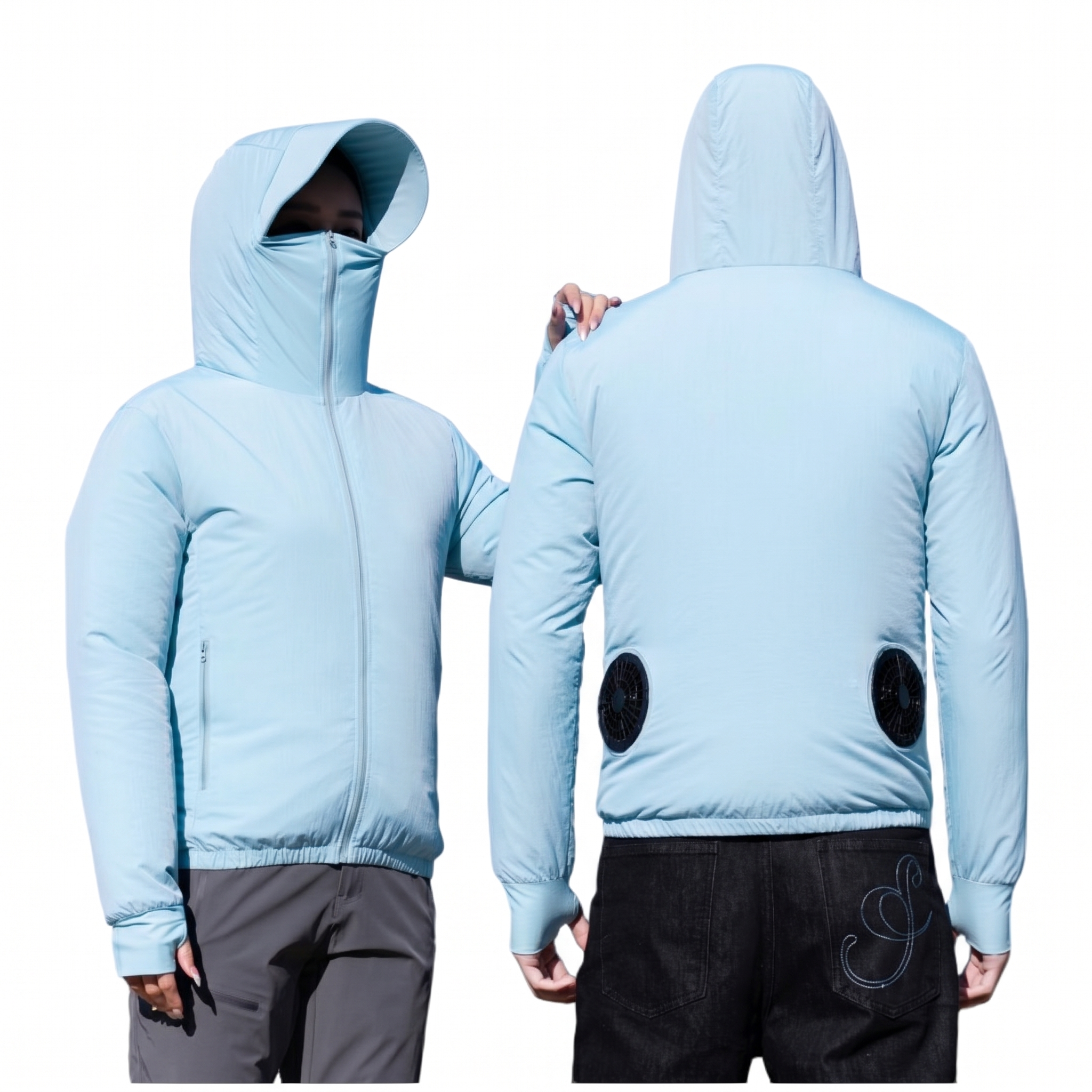 Cooling Fan Sun Protection Jacket – UPF50+ USB Outdoor Hoodie | Traverseon