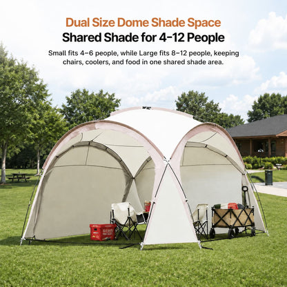 Family Dome Canopy Tent – 4–12 Person Sun Shelter, 10x10 & 14x14 ft | Traverseon