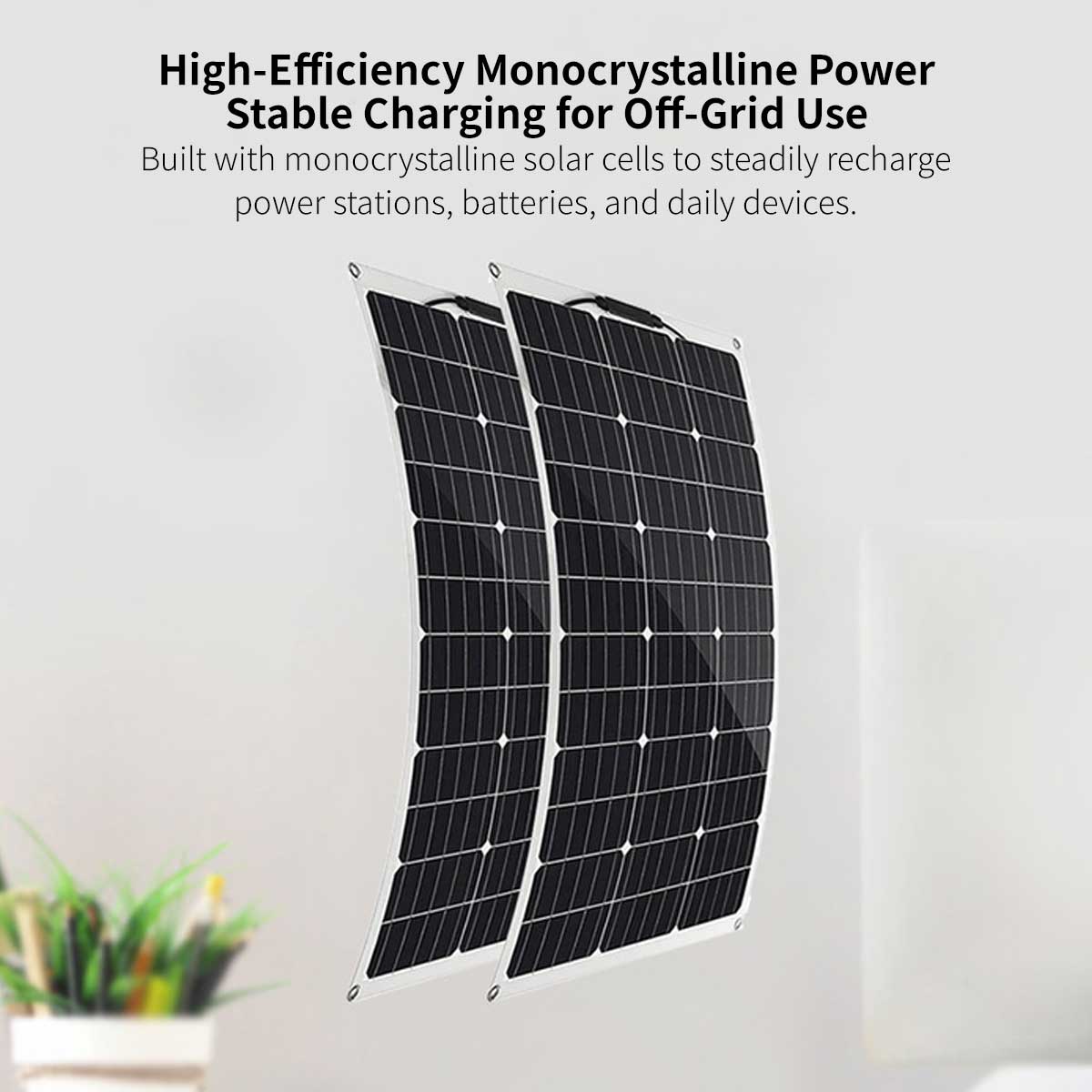 Semi-Flexible Solar Panel – 100W-200W IP67 RV Marine Charger | Traverseon