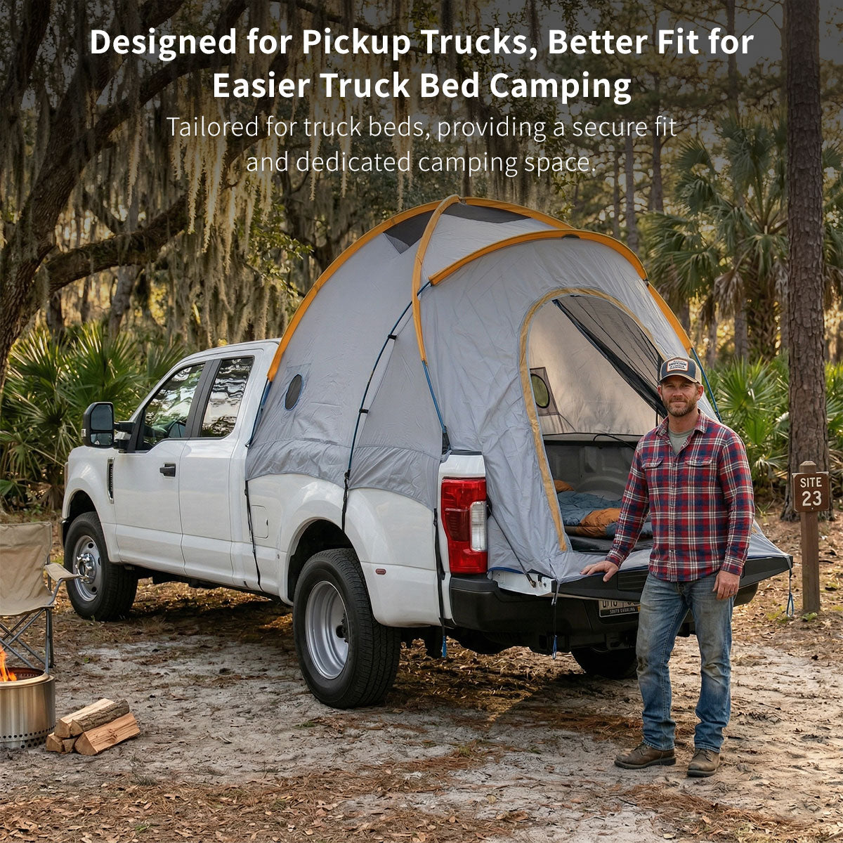 Pickup Truck Bed Tent with Rainfly – Waterproof Camping Shelter for 5.5–8 ft Beds | Traverseon
