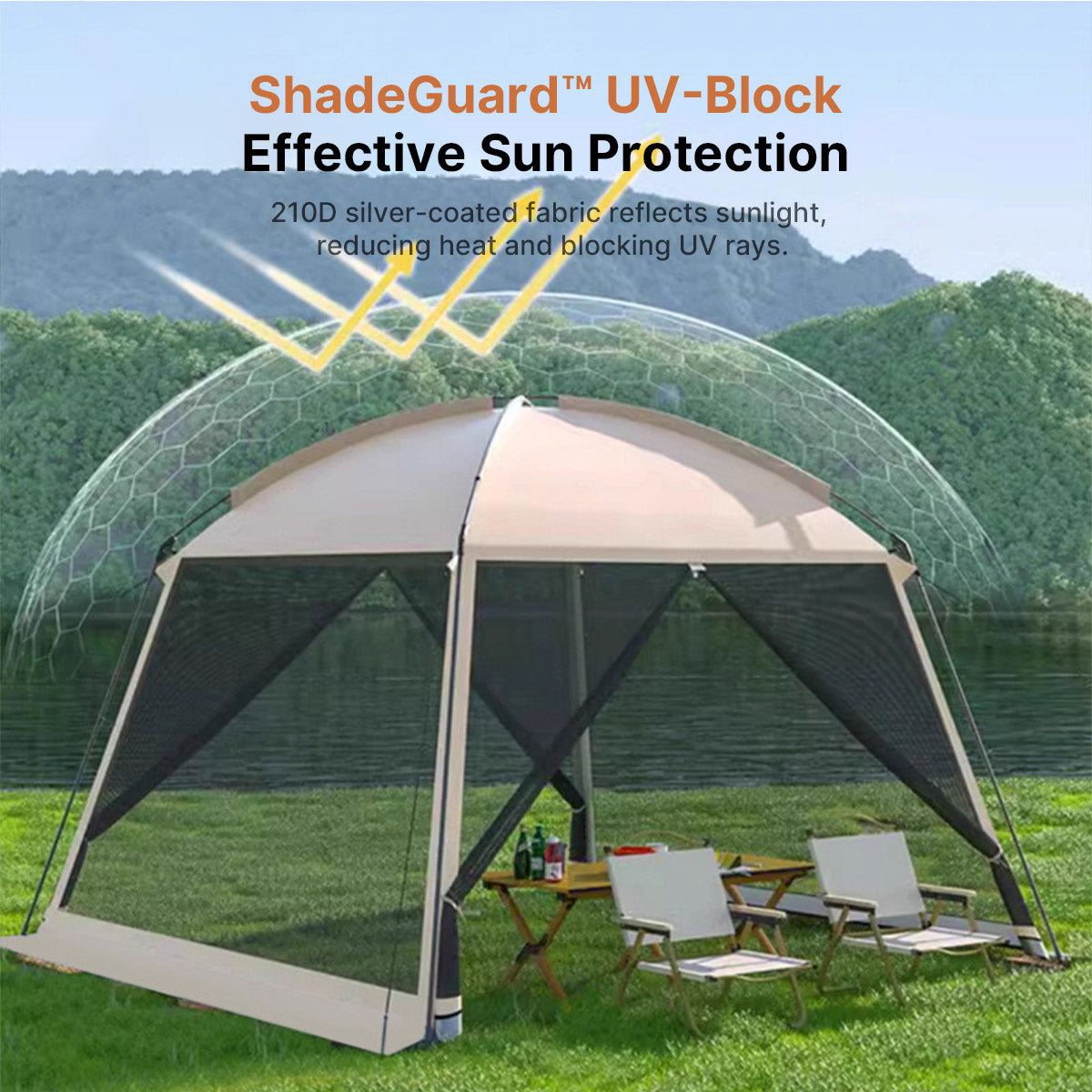 Screen House Camping Shelter - 6-10 Person UV&Bug Proof Waterproof All Terrain | Traverseon