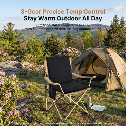 Heated Seat Cushion – All-Season 3 Gear Foldable for Camping Fishing Hiking | Traverseon