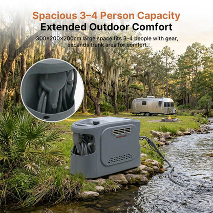 Portable Propane Water Heater – 20472 BTU 5200mAh Constant Temp 450g Tank Camping RV | Traverseon