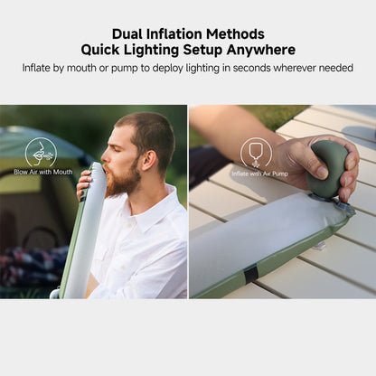 Solar Inflatable Camping Lantern – Rechargeable Waterproof LED Light | Traverseon