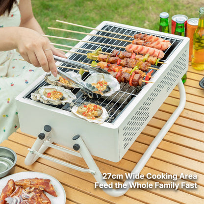 Portable Smokeless BBQ Grill – Foldable 27cm Wide for 5+ People | Traverseon