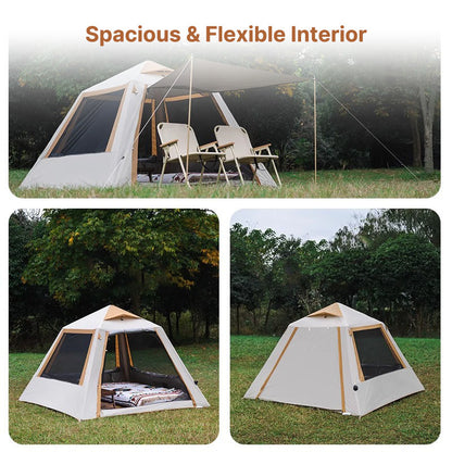 Traverseon Pole-Free Air Tent – 4–8 Person Inflatable Pop-Up Tent with Canopy