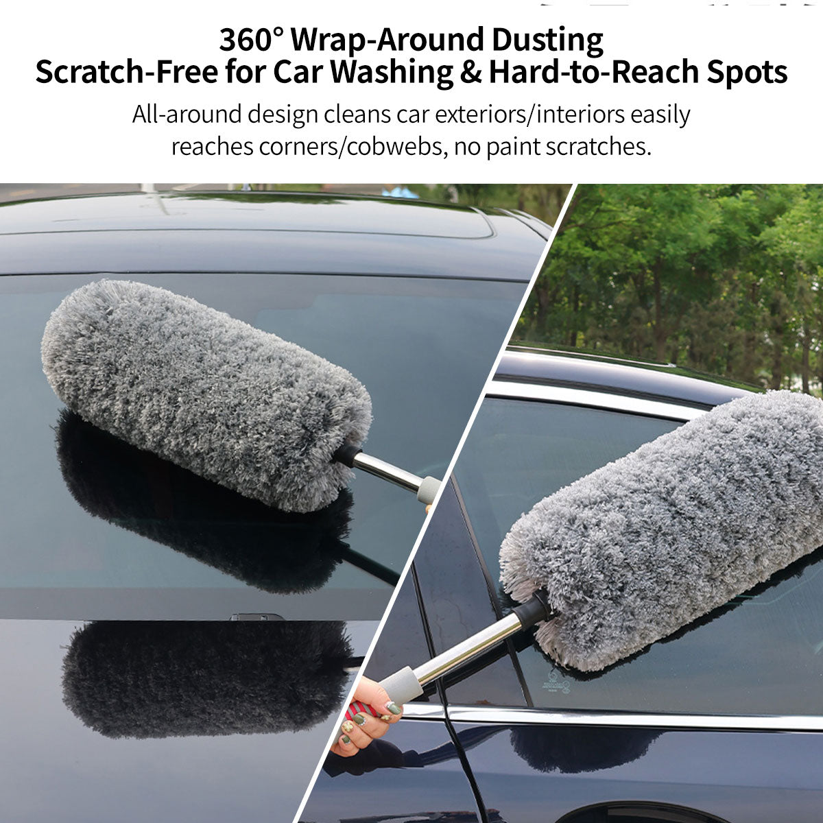 Car Duster – 360° Scratch-Free, Extendable Pole for Easy Car Cleaning | Traverseon