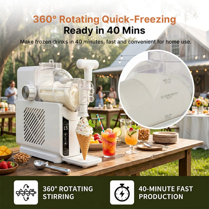 Traverseon 1.8L Portable Slushie & Ice Cream Maker | 110V Blue | Summer Party Essential