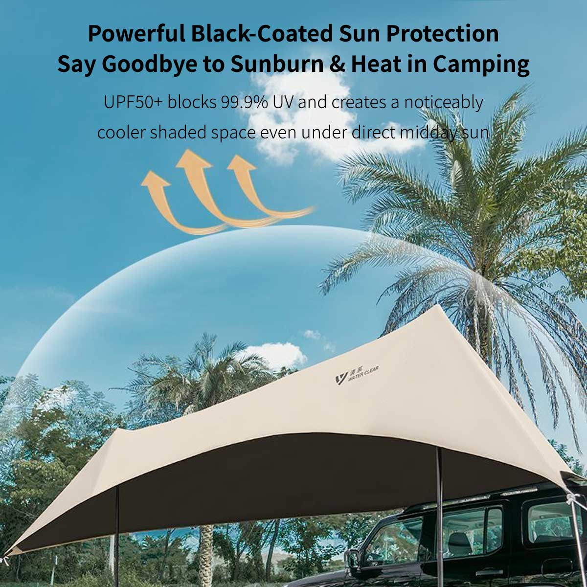 Car Side Awning – UPF50+ Waterproof Suction Mount Shade for SUV RV | Traverseon