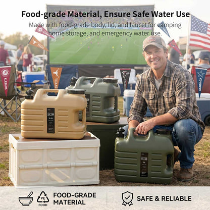 Portable Camping Water Container – Food-Grade Jug with Spigot | Traverseon