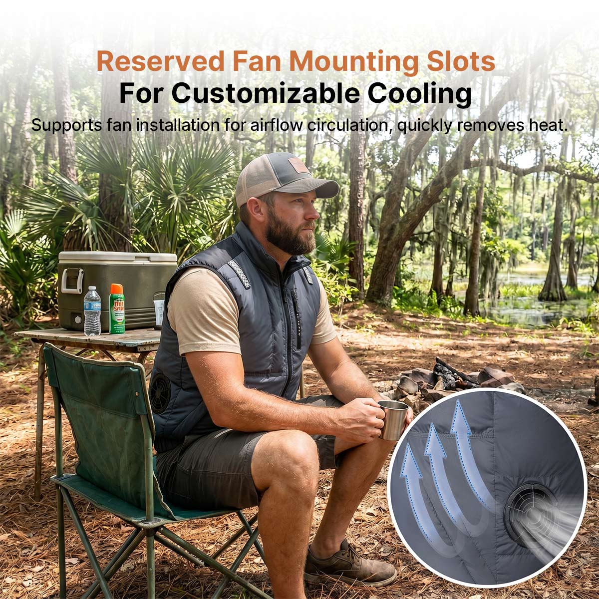 Cooling Vest Jacket for Men Women – Dual Fan UV Water Resistant Work Vest | Traverseon