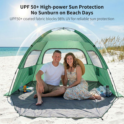 Beach Sun Shelter Tent – UPF50+ UV Protection Windproof Lightweight Canopy | Traverseon
