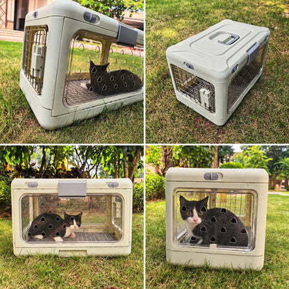 Top-Opening Foldable Pet Carrier – Hard-Sided Ventilated for Air Travel | Traverseon